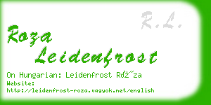 roza leidenfrost business card